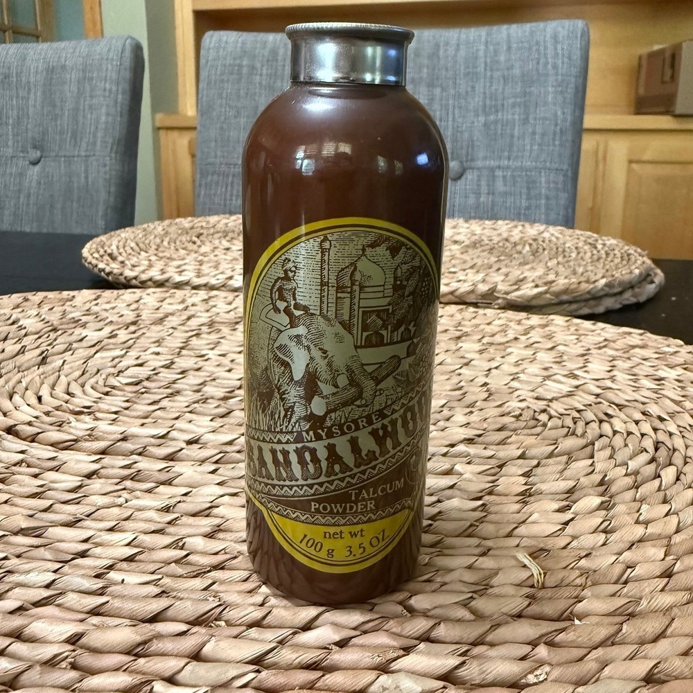 Crabtree & Evelyn Mysore Sandalwood Balsamic Powder Perfume 1980 3.5oz 85% Full - Picture 4 of 5